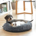 Calming round plush pet bed - view 1