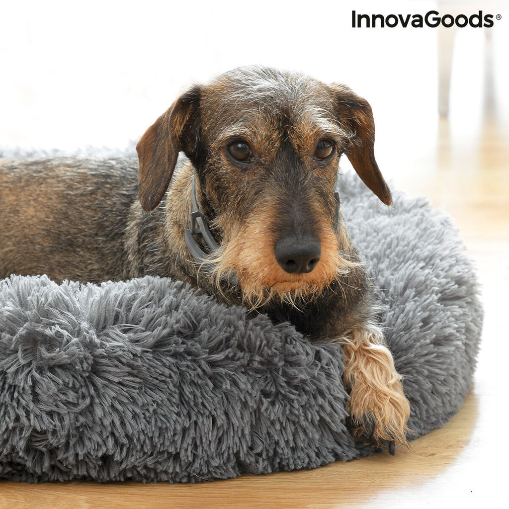 Calming round plush pet bed - view 12