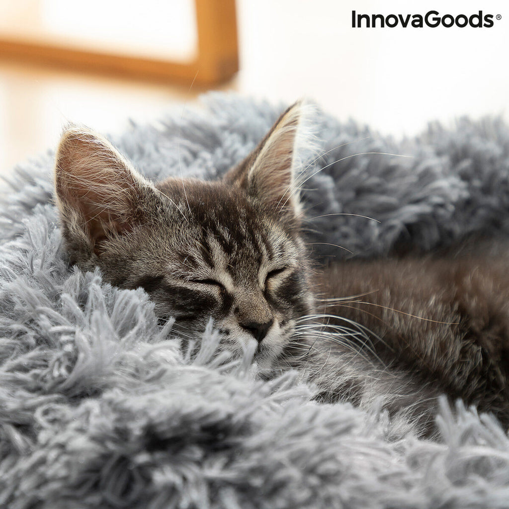 Calming round plush pet bed - view 9